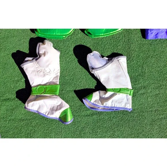 Buzz Lightyear Space Ranger Costume Gloves Toy Story Child+Booties+Hood  EUC - Picture 5 of 7